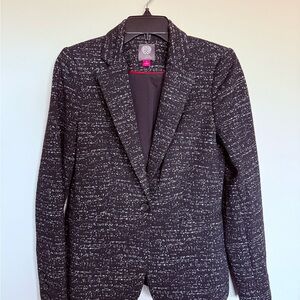 Vince Camuto Black and White Textured Blazer